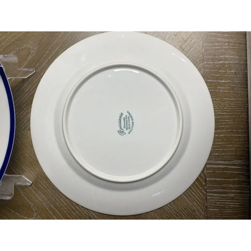 Williams Sonoma Brasserie Blue Band Dinner Chop Serving Plate * SET OF 2 * Japan